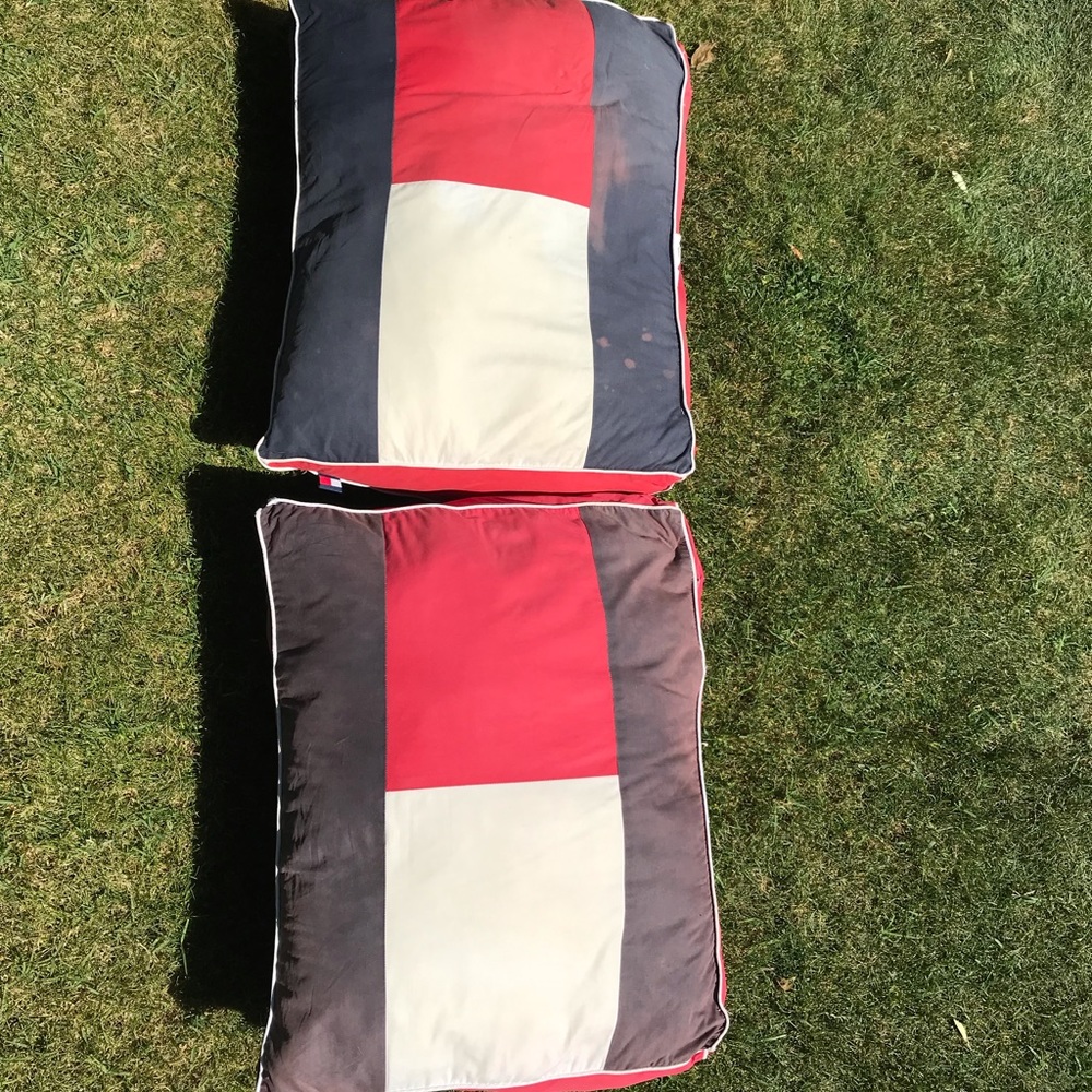 Vintage 90s RARE Tommy Hilfiger Large Flag Pillows